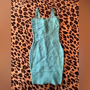 Hot Miami Styles Turquoise Bandage Mini Dress NWOT S